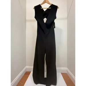 Lulus Thinking Out Loud Backless Wide Leg Jumpsuit SzXL NWT thumbnail 3
