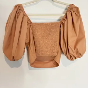 Abercrombie Blouse Size‎ Small Peasant Puff Sleeve O Ring Top Garden Tea Party thumbnail 9