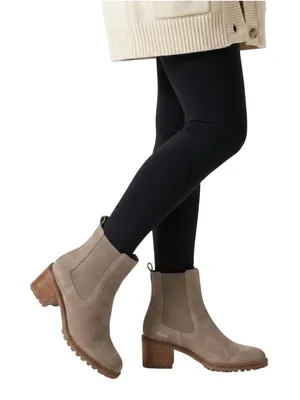 Seychelles Taupe Suede Chelsea Ankle Block Heel Lug Sole Boots 9.5 thumbnail 1