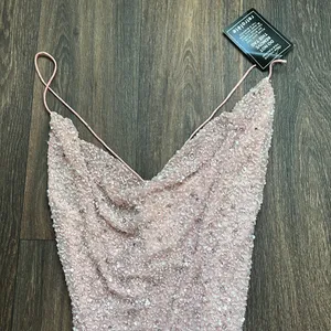 Retrofete Sequin Beaded Pink Dress thumbnail 3
