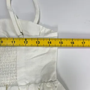 NWOT Farm Rio Linen Blend White Sleeveless Maxi Dress Size M thumbnail 10