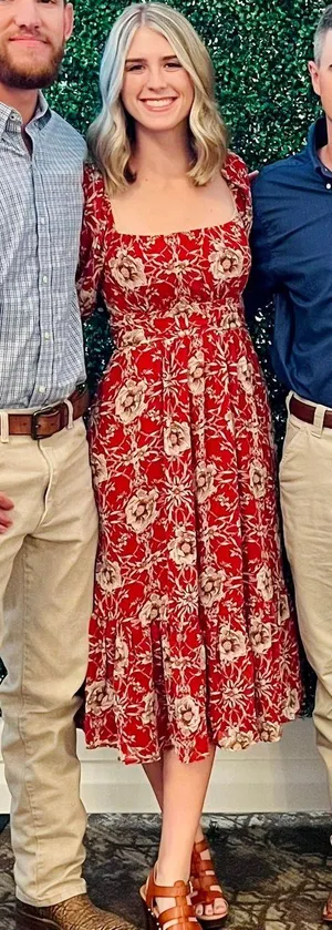 Lulus Rust Red Floral Midi Dress thumbnail 5