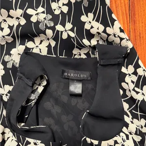 Harold's Vintage Midi Dress Black Size 4 thumbnail 4
