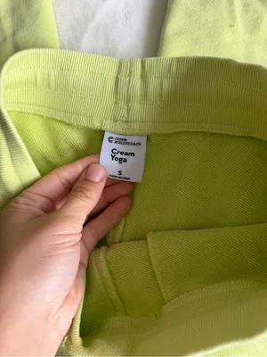 Cream Yoga Phoenix Cropped Straight-Cut Sweatpants Size Small thumbnail 4