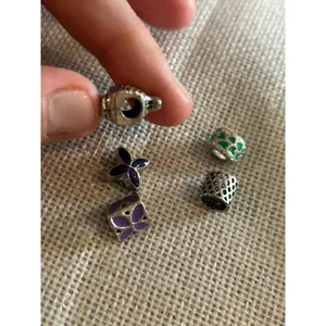 A504 charm bracket silver plated 5 pcs Gray thumbnail 6