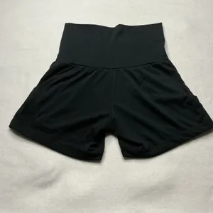 Nike Dri-FIT Womens Black High Waisted Foldover‎ Yoga Training Shorts Small thumbnail 5