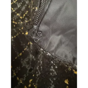 Ann Taylor LOFT Black Yellow Plaid Boucle‎ Tweed Mini Skirt Lined Size 6 thumbnail 3