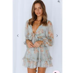 Hello Molly Pistachio Shani Dress Floral Tiered Frill Mini Size 6 Fairycore Boho thumbnail 9