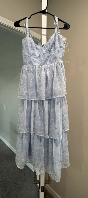 Light Blue Midi Lulus Dress thumbnail 1