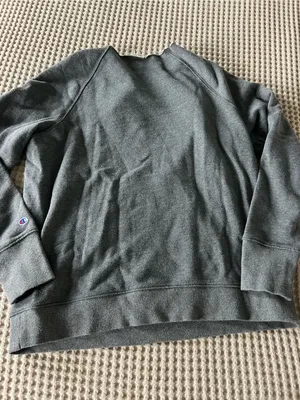 Champion Gray Crewneck Sweatshirt with Red White Logo thumbnail 2