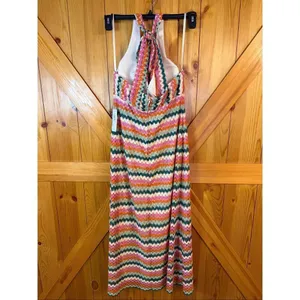 Premier Amour Crochet Cream Multi Chevron Fit + Flare Dress NWT Size Large (6444 thumbnail 4