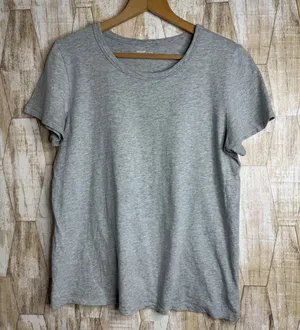 Aerie‎ Real Gray Short Sleeve Crew Neck Cotton T-Shirt Size Medium thumbnail 1