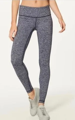 Lululemon‎ Wunder Under Low-Rise Tight *28" Heathered Black thumbnail 1