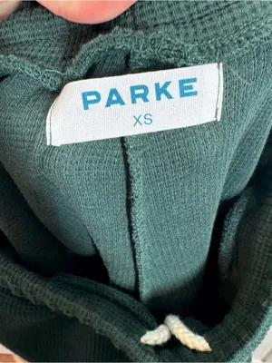 Parke‎ Waffle Unisex Pants Forest green size xs streetwear Athleisure lounge thumbnail 3