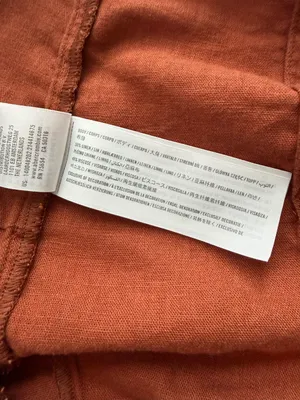 Abercrombie & Fitch Linen Blend Front Tie Cropped Top - Rust - Medium thumbnail 6