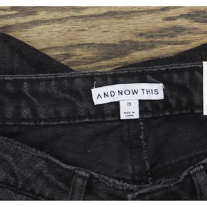 And Now This Womens Distressed Ultra High Rise Straight Jeans Black 29 thumbnail 8