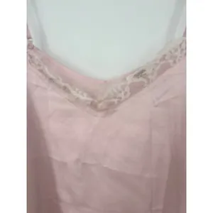 Zeagoo Cami Top Womens M Pink White Lace Trim Satin Lightweight 2‎ Pack Layering thumbnail 4