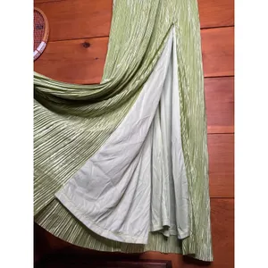 NWT Lulus Melitta Lime Green Plisse Sash Maxi Dress Gala Banquet Wedding Size M thumbnail 5