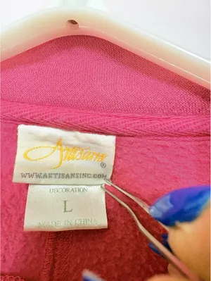 Artisan L Pink Newport Rhode Island Full Zip Fleece Sweatshirt Jacket Graphic thumbnail 5
