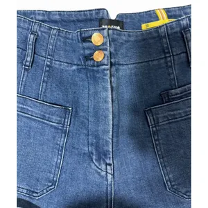 Maeve Anthropologie Junie Wide Leg High Rise Sailor Utility Trouser Jean Size 30 thumbnail 7