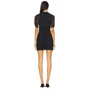 Amanda Uprichard Evianna Dress in Black Small New Womens Mini LBD thumbnail 2