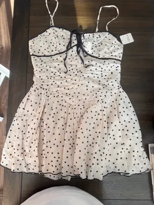 Free People Tea For Two Polka Dot Mini Dress NWT thumbnail 2