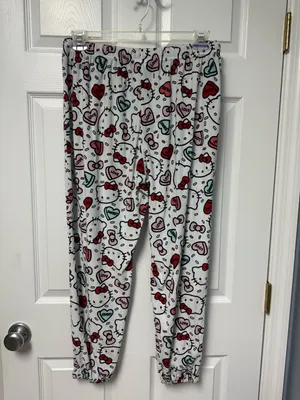 Hello Kitty by Sanrio Valentine's Day lounge pants an allover Hello Kitty thumbnail 3