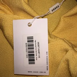 SUBOO Vega rouched front dress in butter size xsmall new with tags thumbnail 6