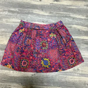 aerie Pink Multicolor Floral Mini Skirt with pockets thumbnail 8