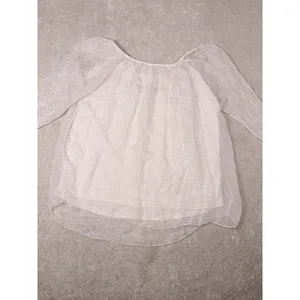 Viola Borghi Women's Made In Italy Lined Silk White‎ Polka Dot Top Size Small thumbnail 4