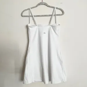 Alo Yoga Airbrush Streamlined Dress White/White M thumbnail 12