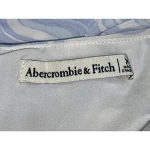 Abercrombie & Fitch Blue White Marble Print Halter Top Mini Dress Womens Size XS thumbnail 3