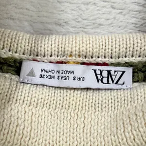 Zara Womens Striped Halter Mini Dress Green Red Yellow Small 4813/812/071 thumbnail 2