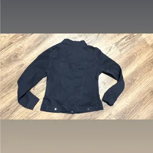 Vintage y2k Lee Women's Black denim Jacket size‎ large western thumbnail 4