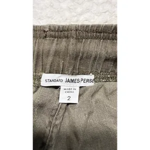 Standard James Perse Womens Olive Linen Drawstring Pants MKO1370 Size 2 thumbnail 5