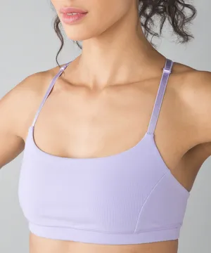 Lululemon Energy Bra Size 6 Medium Support Blue Paisley Strappy Back Crop Top thumbnail 1