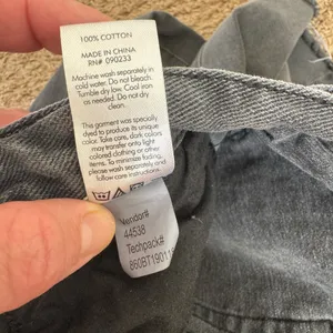 PacSun Gray Black Distressed Denim High Rise Straight Jeans Size 24 thumbnail 6