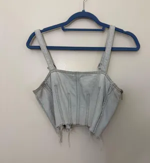 Hudson Light Denim Cropped Tank thumbnail 1