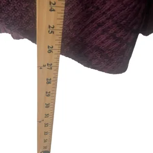 Lisa Rinna Collection Women Large Red‎ Maroon Wrap Cardigan Chunky Sweater thumbnail 10