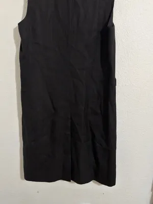 ZARA NWT Black Long Linen Blend Sleeveless Vest ZW Collection thumbnail 6
