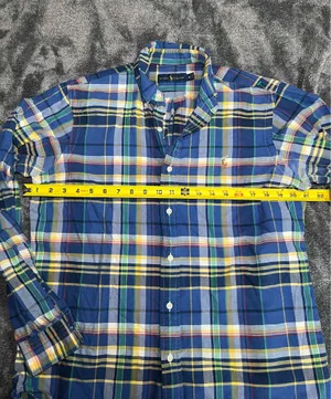 Polo Ralph Lauren Men’s Plaid Button Down Shirt Blue Multicolor Long Sleeve Size M thumbnail 4