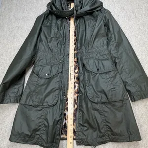Laundry by Shelli Segal Jacket Women XS Green Utility Mob Wife Collegiate Safari thumbnail 8