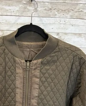 NWT‎ Young Fabulous Broke YFB Womens L Jacket Reversible Bomber Crop Army Green thumbnail 1