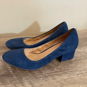 Franco Sarto Fausta Low Heels Pumps Women’s Size 6 Blue Suede Office Modest thumbnail 8