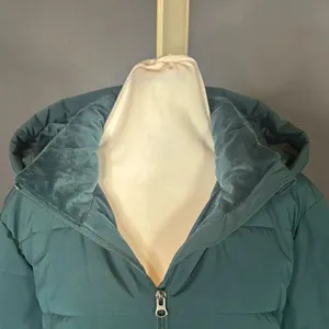 Swiss Tech Women’s Blue Green Puffer Jacket Hooded Quilted Design Size L 12/14 thumbnail 3