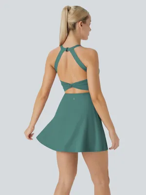 Halara SoftlyZero™Airy Backless Twisted Cool Touch Dance Active Dress-Easy peezy thumbnail 3