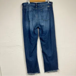 Kancan Blue Wide Leg Distressed High Rise Jeans Womens 31 Denim Classic Raw Hem thumbnail 11