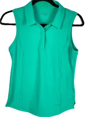 Athleta Advantage Polo Tank Top XS Teal Green Sleeveless Golf Tennis Performance thumbnail 2