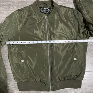 Ambiance Outerwear Woman Army Green Puffer Zip‎ Up Jacket Size Large Pocket thumbnail 11