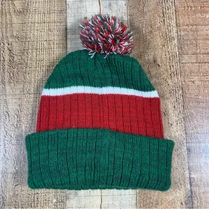 '47 Minnesota Wild Women's Patch Nature Colorblock Pom Beanie Knit Hockey Cuffed thumbnail 2